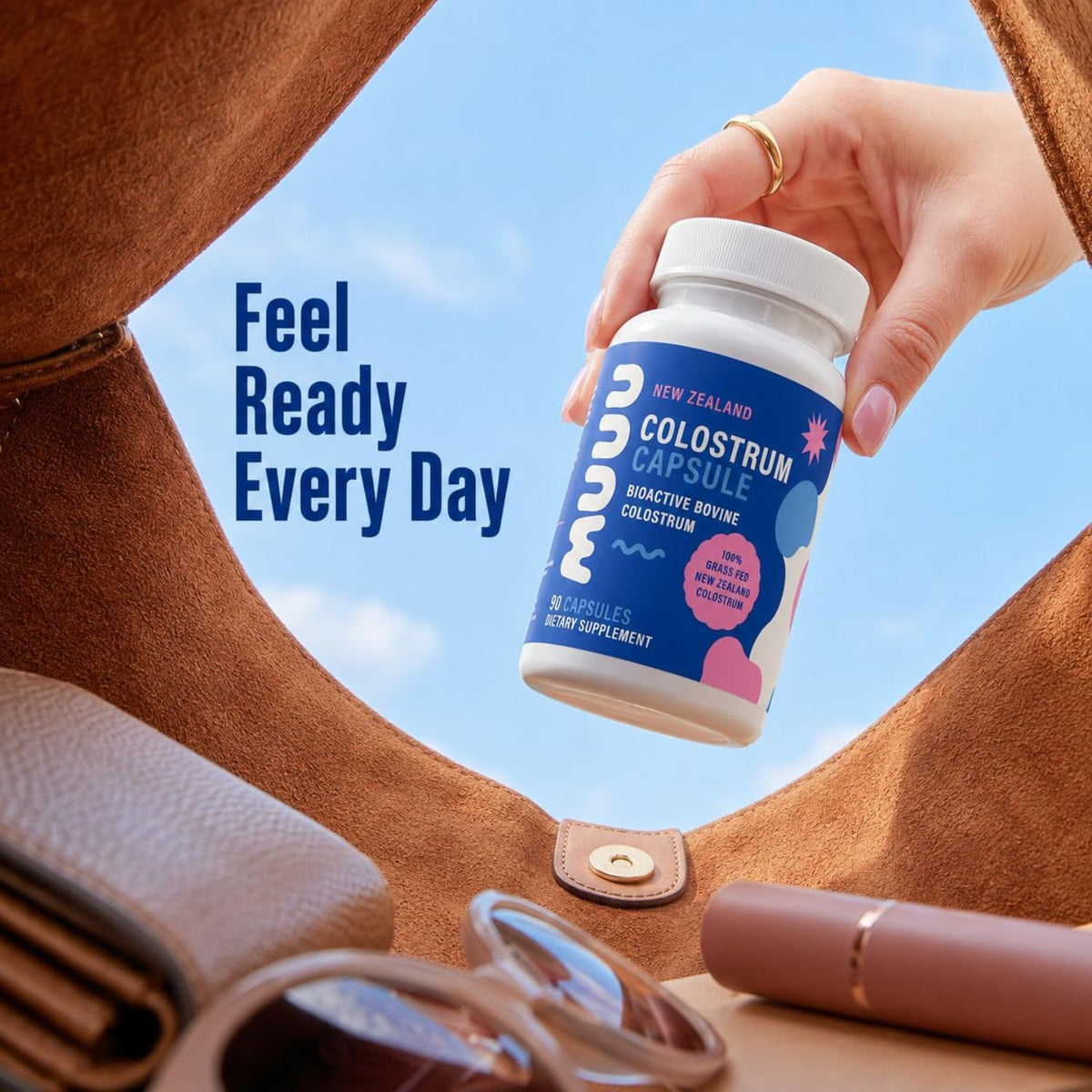 MUUU Colostrum Capsules on the go